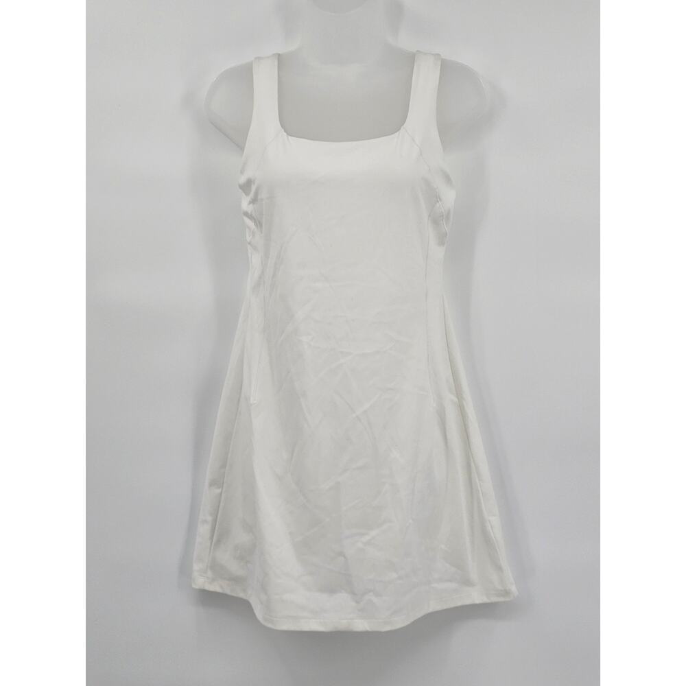 CALIA Women's Small Pure White Inspire Scoop Back Tennis Dress w/Shorts NWT